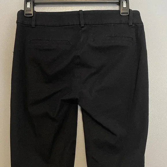 J Crew Mercantile Black Cotton Winnie Cropped Skinny Dress Pants 0 - Picture 5 of 5